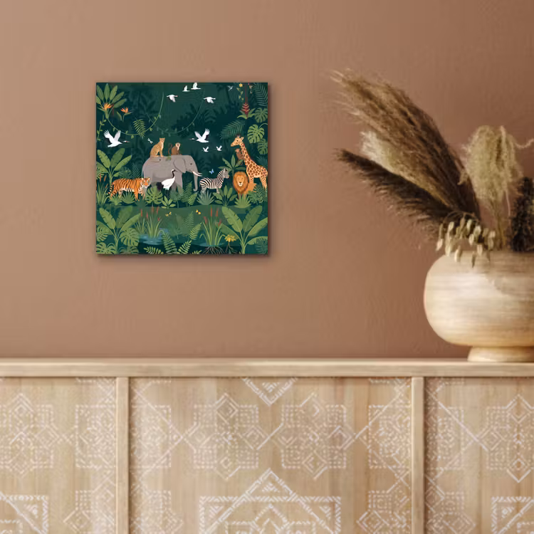 Tropisch - Jungle - Groen aluminium wit klein -sfeer4