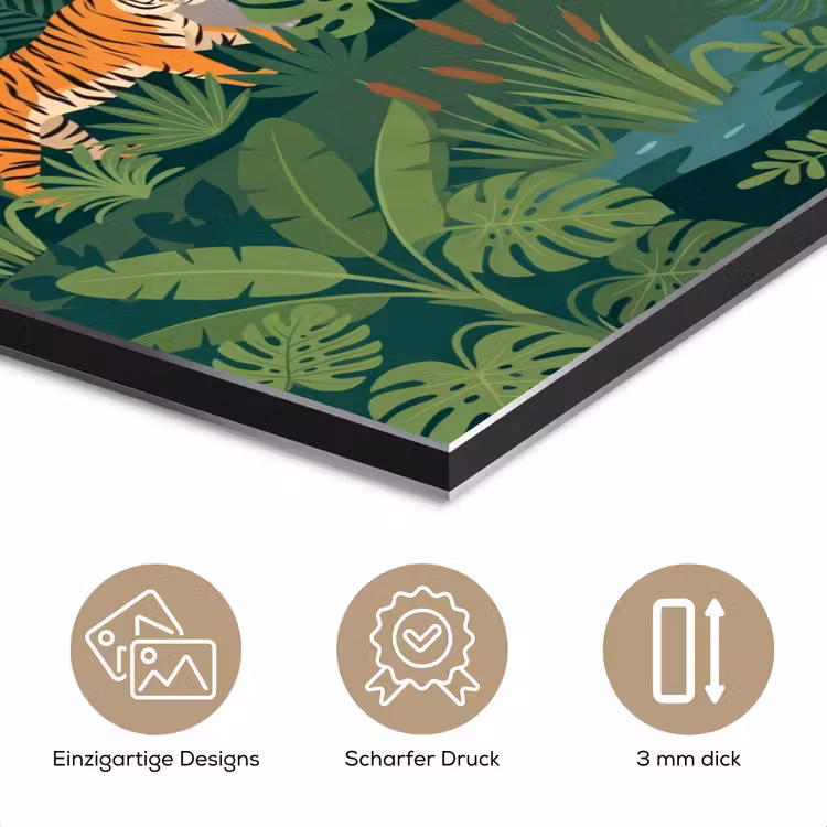 Tropisch - Jungle - Groen aluminium wit klein -closeup_DE