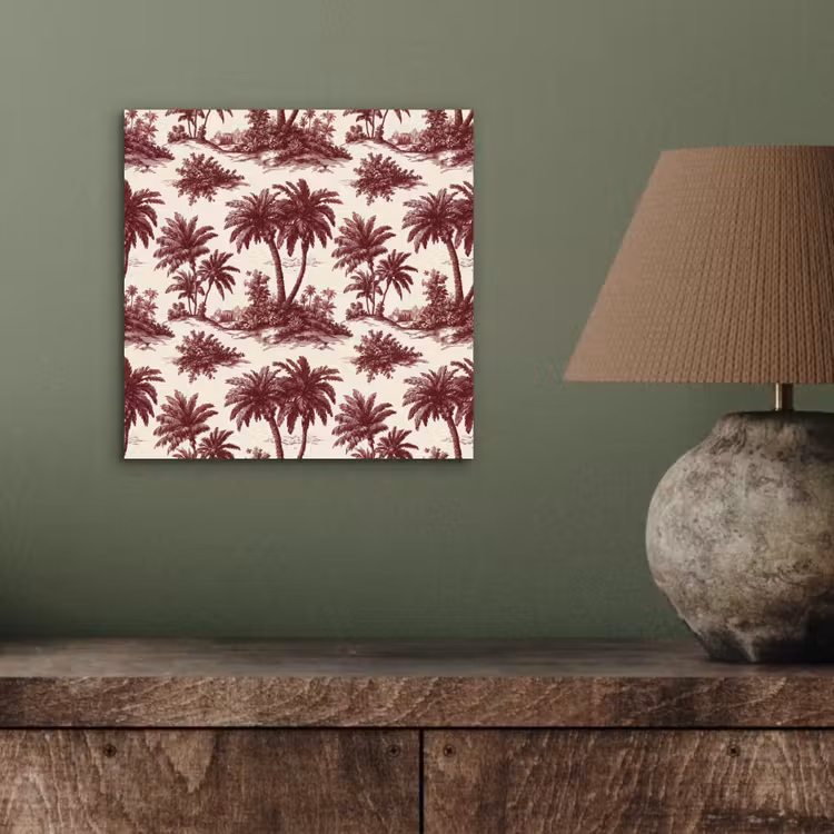 Tropisch - Geometrisch - Bordeauxrood aluminium wit klein 46 -sfeer2