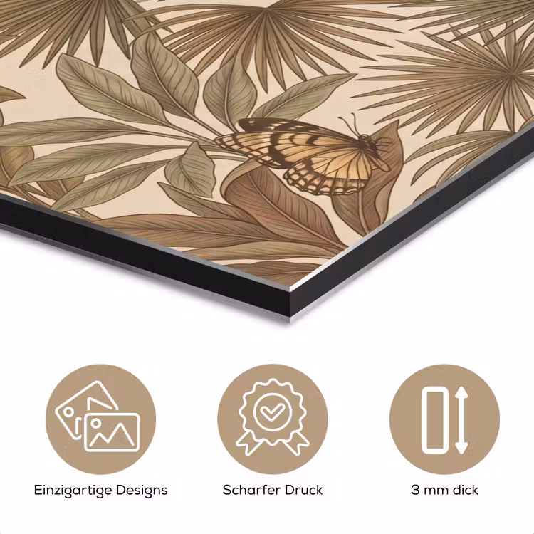 Tropisch - Vogels - Beige aluminium wit klein -closeup_DE