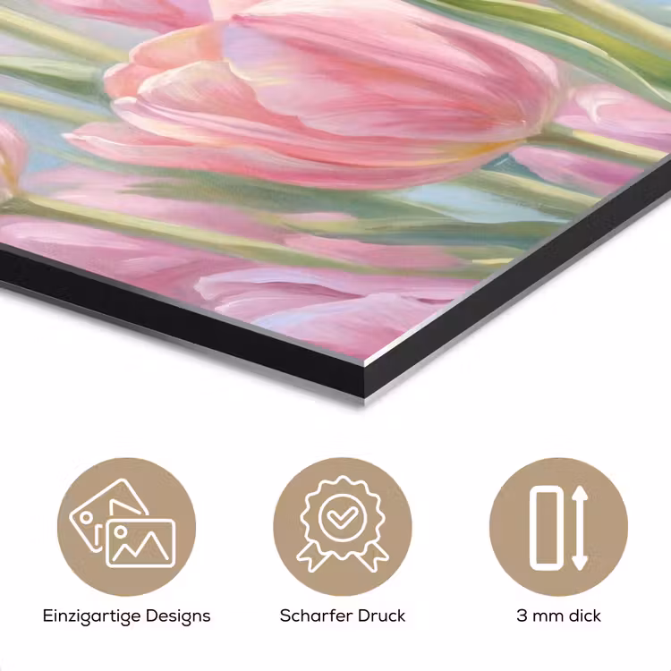 Tulpen - Veld - Lente - Roze aluminium wit klein -closeup_DE