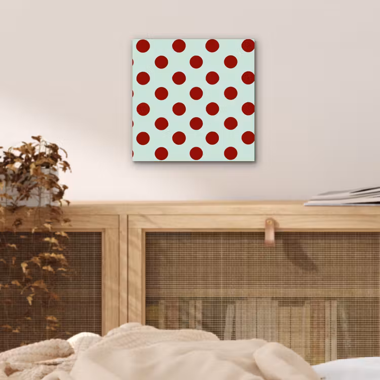 Polka - Dots - Rood aluminium wit klein 46 -sfeer3