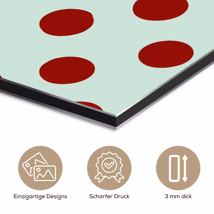 Polka - Dots - Rood aluminium wit klein 46 -closeup_DE