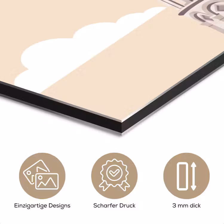 Toren - Pisa - Architectuur - Minimalistisch - Beige aluminium wit klein -closeup_DE