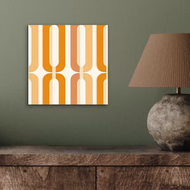 U-vorm - Retro - Oranje aluminium wit klein 46 -sfeer2