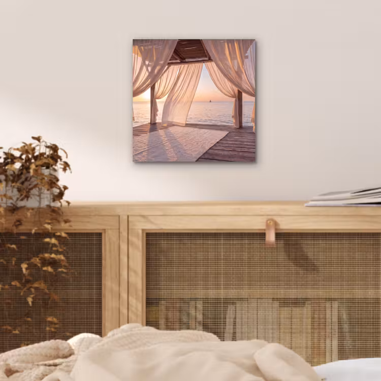 Overkapping - Zee - Zonsondergang - Vakantie - Rust aluminium wit klein -sfeer3