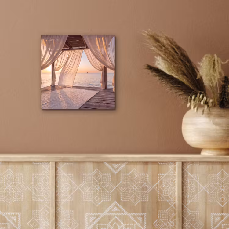 Overkapping - Zee - Zonsondergang - Vakantie - Rust aluminium wit klein -sfeer4
