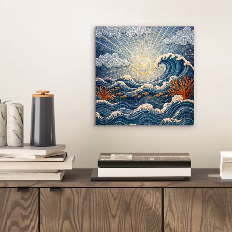 Onderwater - Koraal - Vis - Natuur - Kunst aluminium wit klein -sfeer1