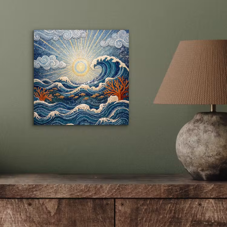 Onderwater - Koraal - Vis - Natuur - Kunst aluminium wit klein -sfeer2