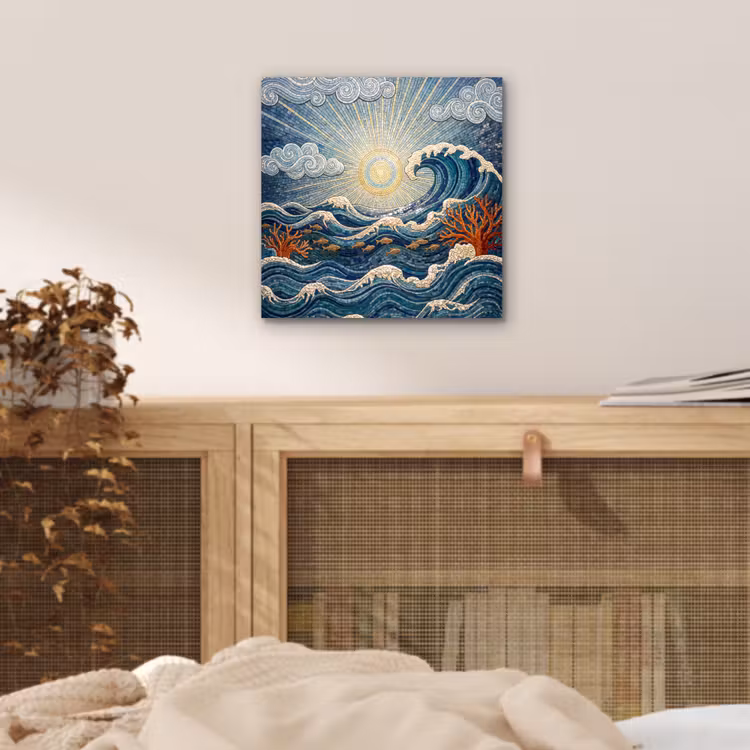 Onderwater - Koraal - Vis - Natuur - Kunst aluminium wit klein -sfeer3