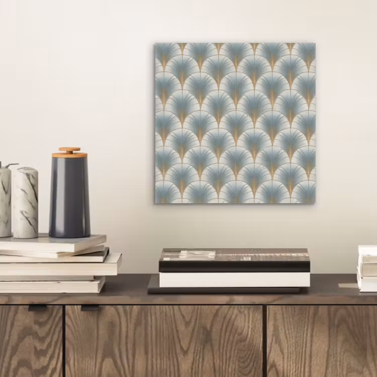 Waaier - Klassiek - Blauw aluminium wit klein 46 -sfeer1