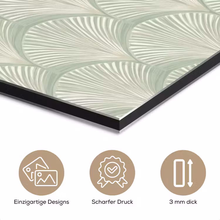 Waaiers - Patroon - Groen aluminium wit klein 46 -closeup_DE