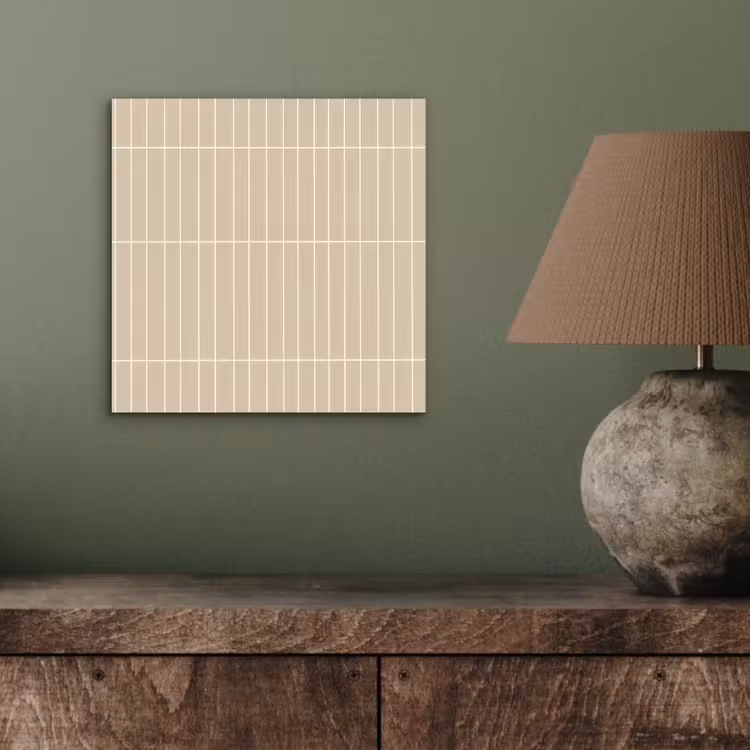 Verticaal - Wandtegel - Crème - Beige aluminium wit klein 46 -sfeer2