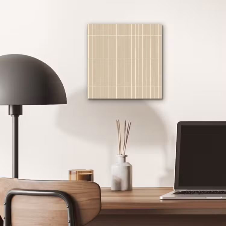 Verticaal - Wandtegel - Crème - Beige aluminium wit klein 46 -sfeer5