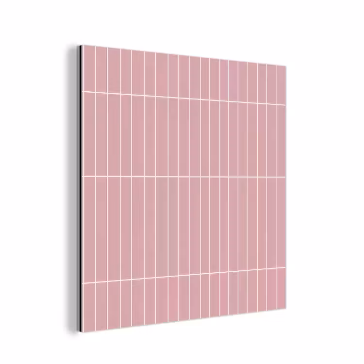 Verticaal - Wandtegel - Lichtroze aluminium wit klein 46 -3d