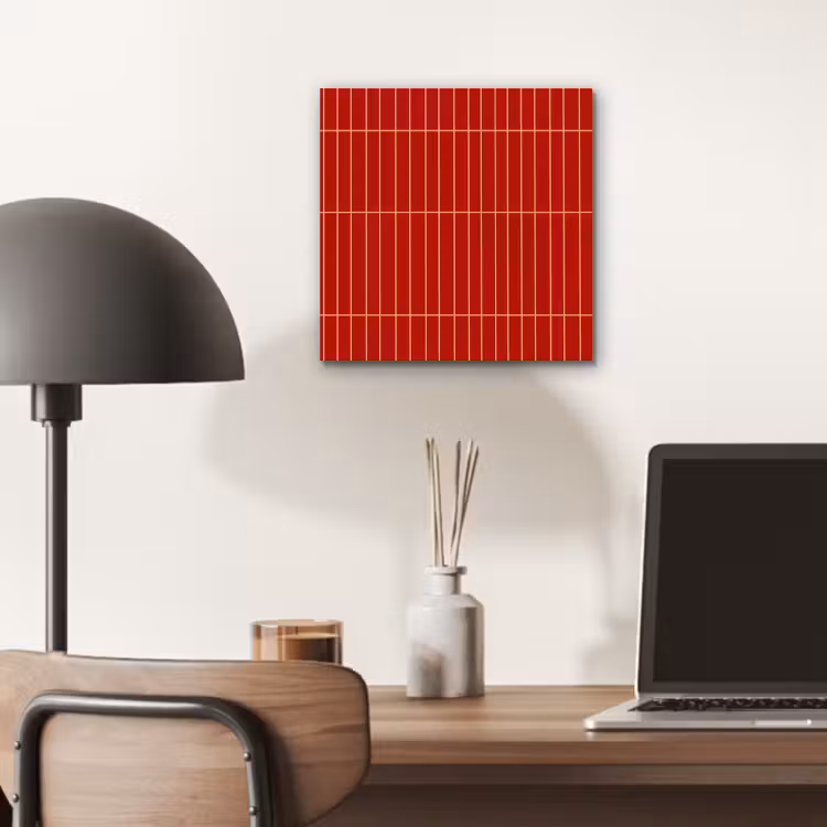 Verticaal - Wandtegel - Helderrood aluminium wit klein 46 -sfeer5