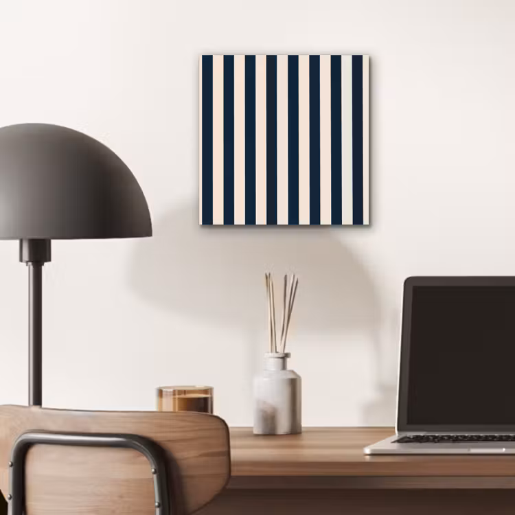 Verticale strepen - Blauw - Crème aluminium wit klein 46 -sfeer5