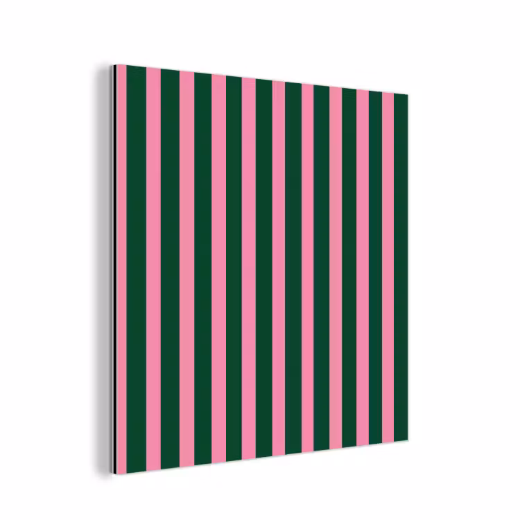 Verticale strepen - Groen - Roze aluminium wit klein 46 -3d