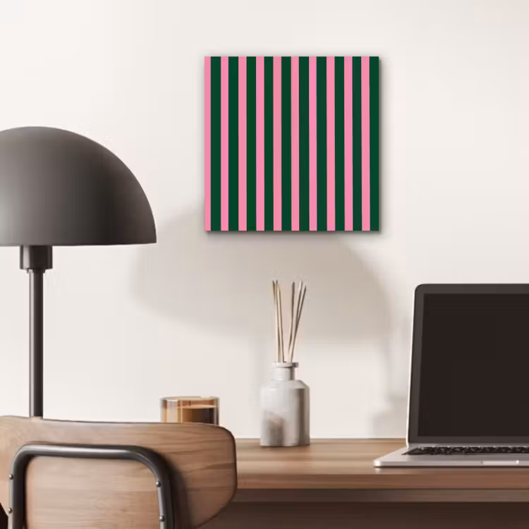 Verticale strepen - Groen - Roze aluminium wit klein 46 -sfeer5