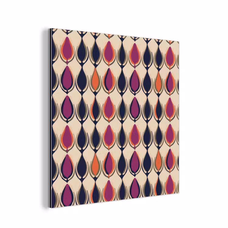 Vintage - Retro - Kleurrijk aluminium wit klein 46 -3d