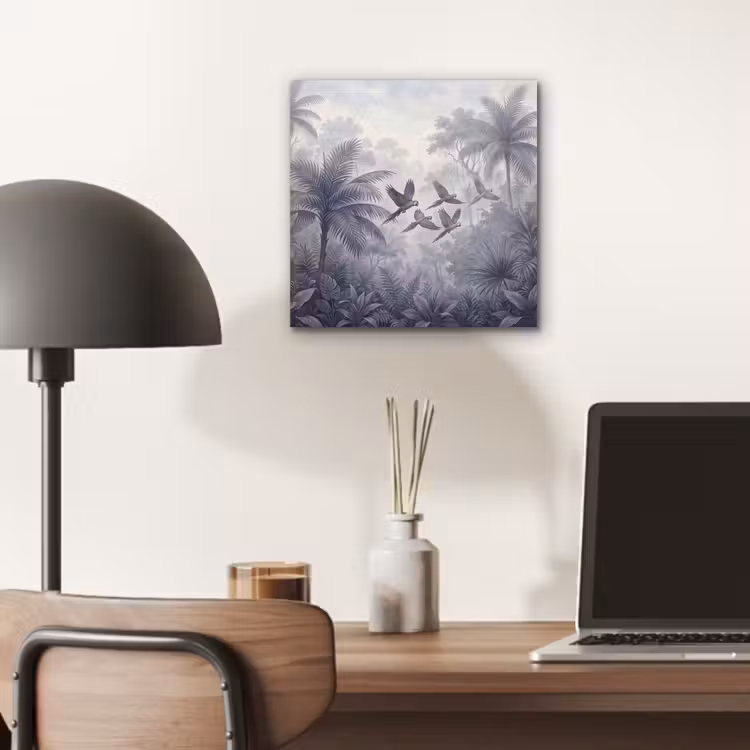 Vogel - Vliegend - Jungle - Vintage - Dieren aluminium wit klein -sfeer5