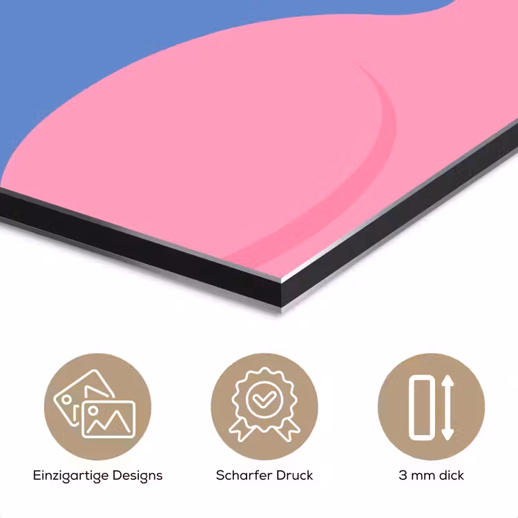 Vogel - Paar - Dieren - Modern - Roze aluminium wit klein -closeup_DE