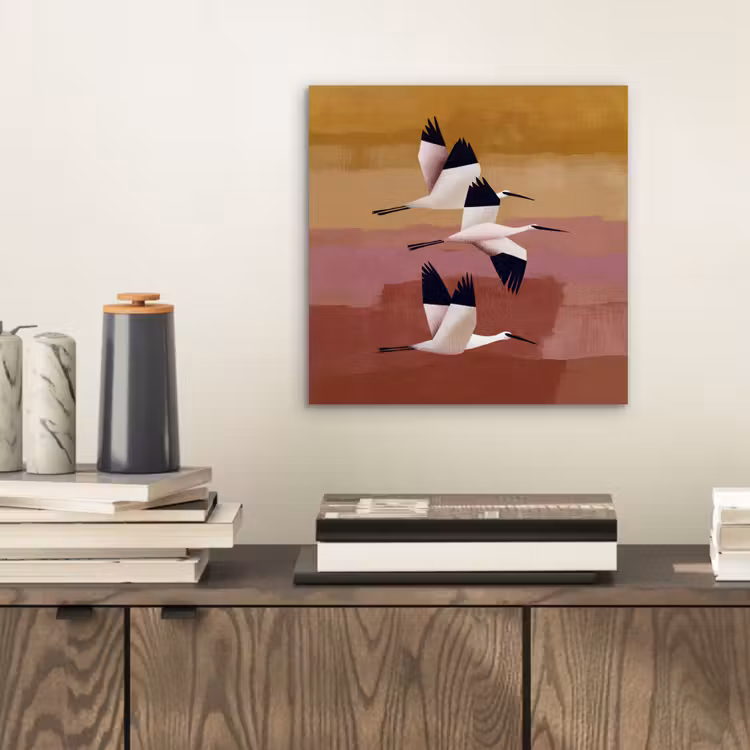 Vogels - Snavel - Abstract aluminium wit klein -sfeer1