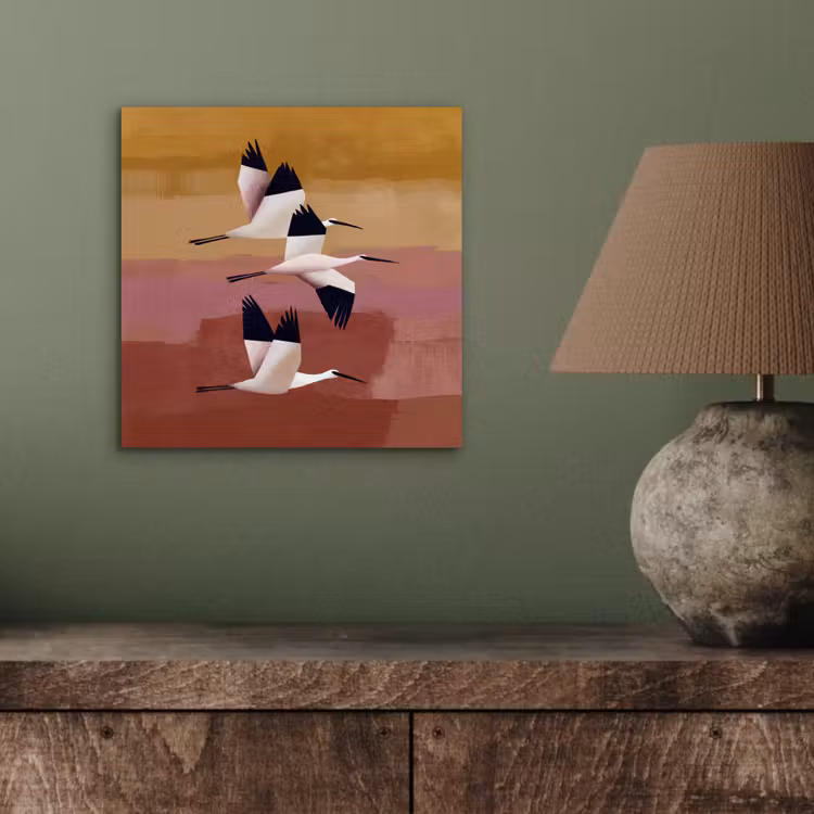 Vogels - Snavel - Abstract aluminium wit klein -sfeer2