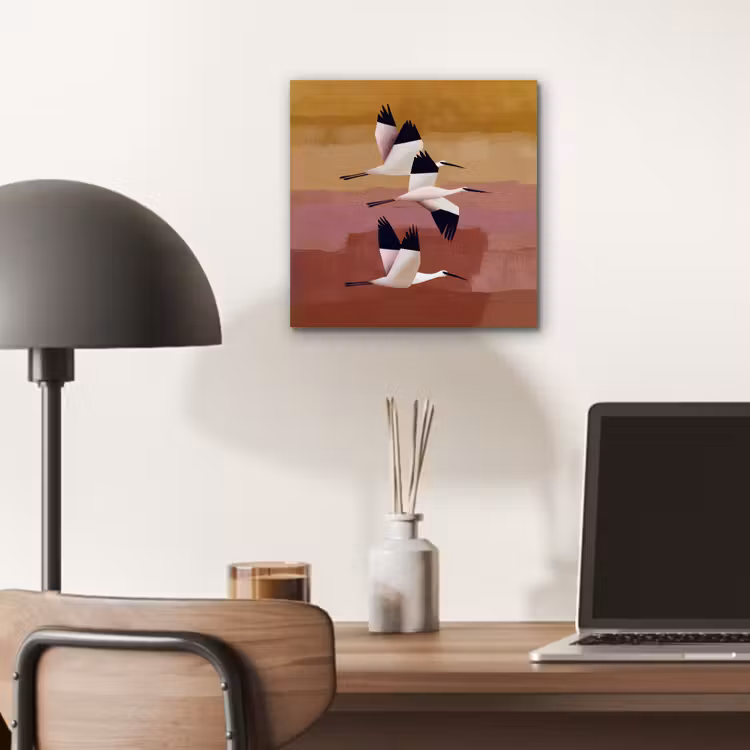Vogels - Snavel - Abstract aluminium wit klein -sfeer5