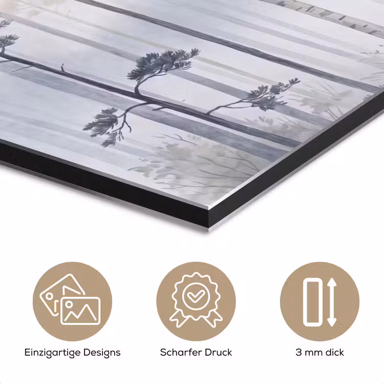 Bos - Bomen - Mist - Natuur - Illustratie - Grijs aluminium wit klein -closeup_DE