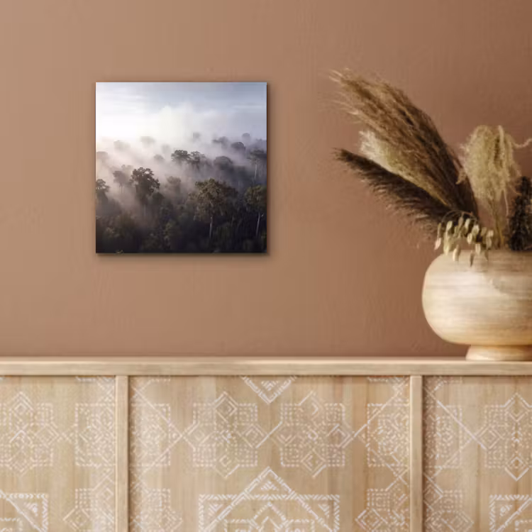 Bos - Mist - Natuur - Groen aluminium wit klein -sfeer4
