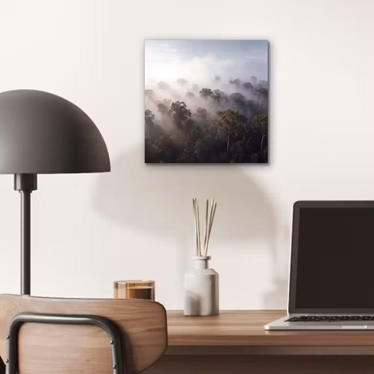 Bos - Mist - Natuur - Groen aluminium wit klein -sfeer5