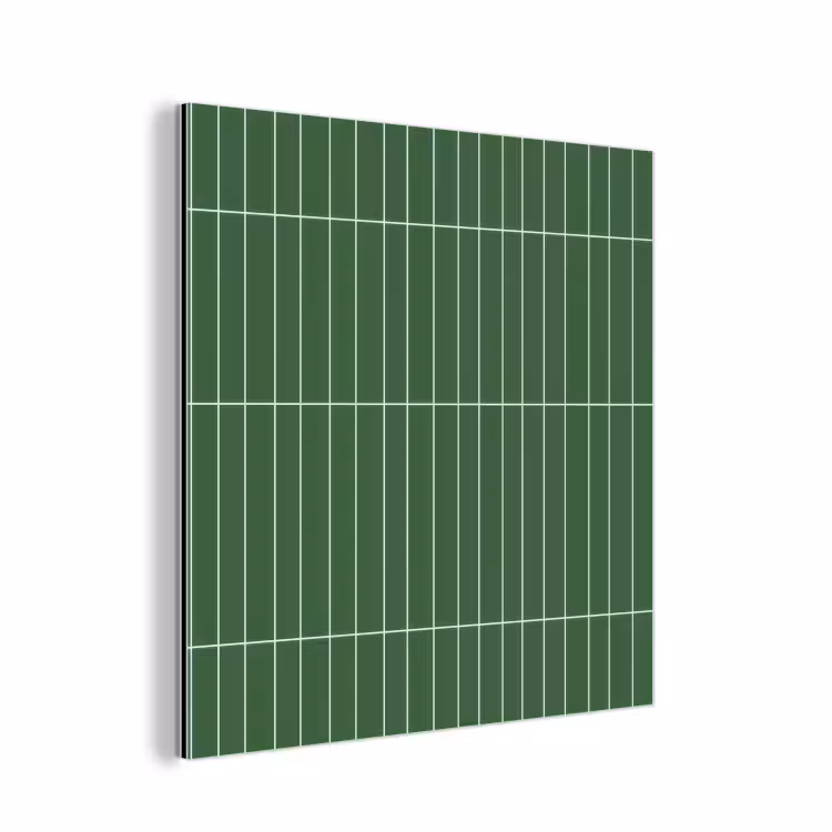 Wandtegel - Verticaal - Donkergroen aluminium wit klein 46 -3d