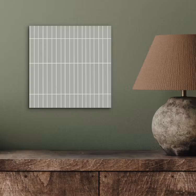 Wandtegel - Verticaal - Lichtgrijs aluminium wit klein 46 -sfeer2