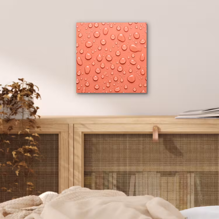 Water - Druppels - Roze aluminium wit klein -sfeer3