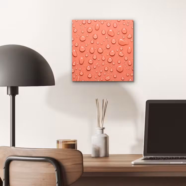 Water - Druppels - Roze aluminium wit klein -sfeer5