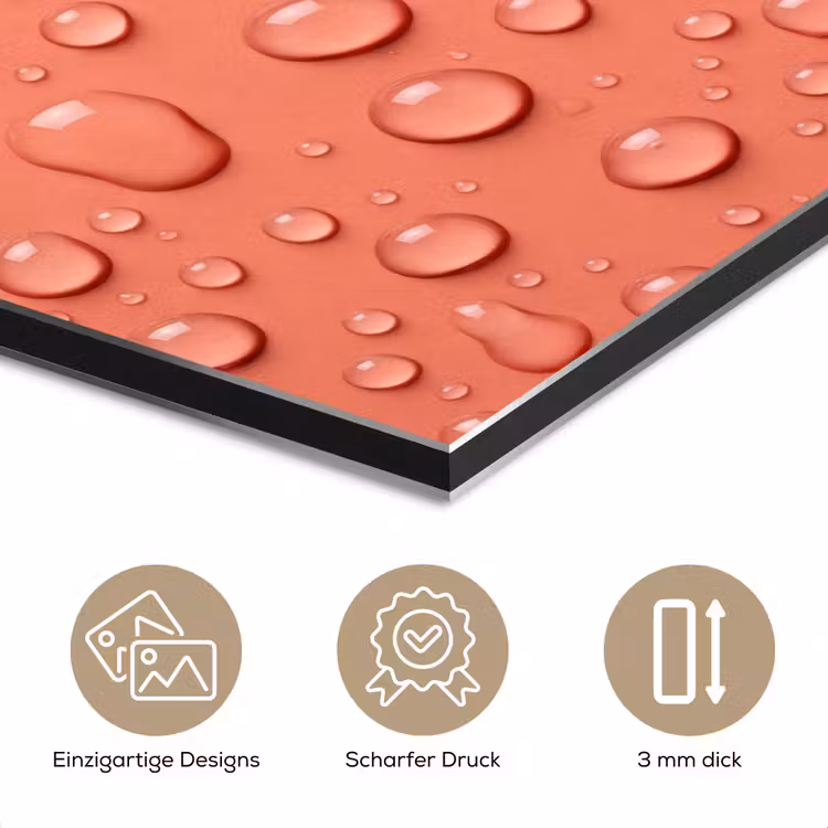 Water - Druppels - Roze aluminium wit klein -closeup_DE