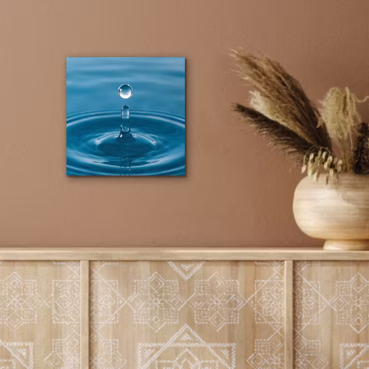 Waterdruppel - Water - Oppervlakte aluminium wit klein -sfeer4