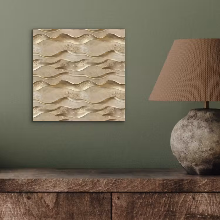 Golven - Patroon - Goud aluminium wit klein 46 -sfeer2