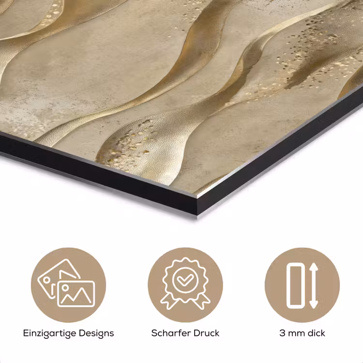 Golven - Patroon - Goud aluminium wit klein 46 -closeup_DE