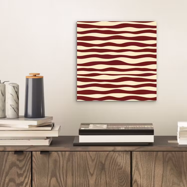 Golven - Rood - Patroon - Crème aluminium wit klein 46 -sfeer1