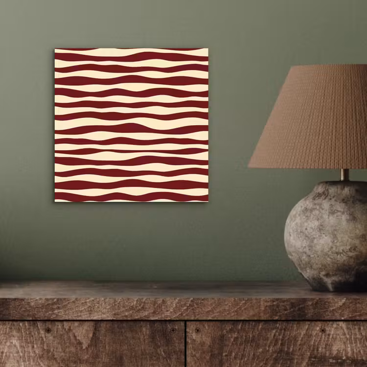 Golven - Rood - Patroon - Crème aluminium wit klein 46 -sfeer2
