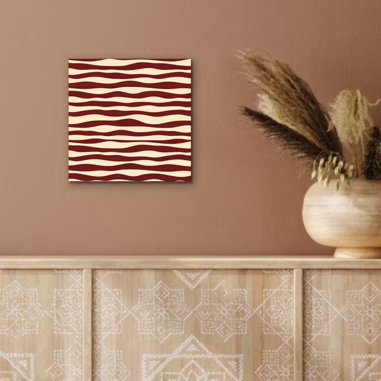 Golven - Rood - Patroon - Crème aluminium wit klein 46 -sfeer4