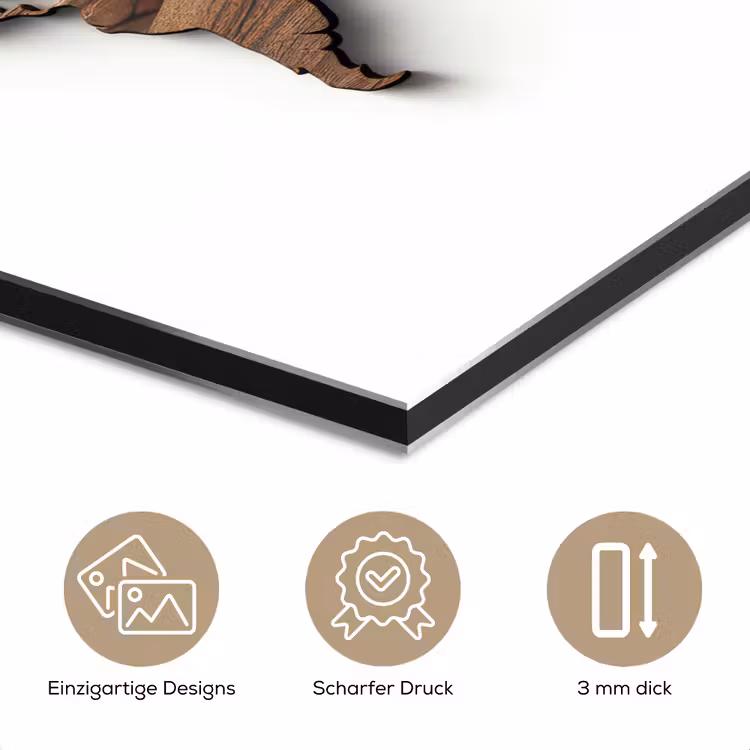 Wereldkaart - Hout - Elegant aluminium wit klein -closeup_DE