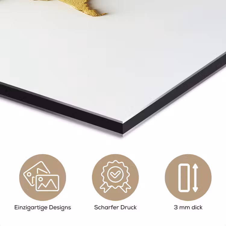 Wereldkaart - Luxe uitstraling - Glanzend goud aluminium wit klein -closeup_DE