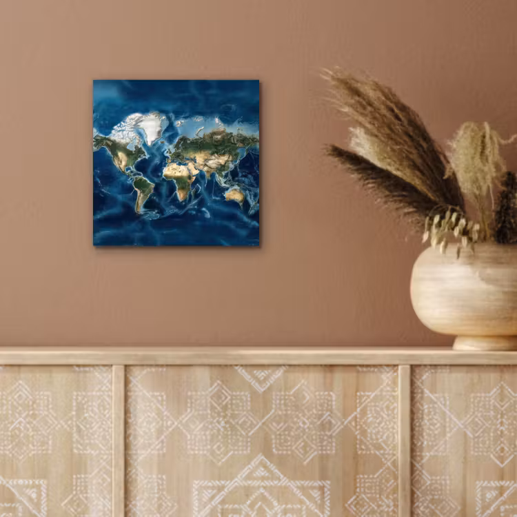 Wereldkaart - Natuurlijk - Goud aluminium wit klein -sfeer4
