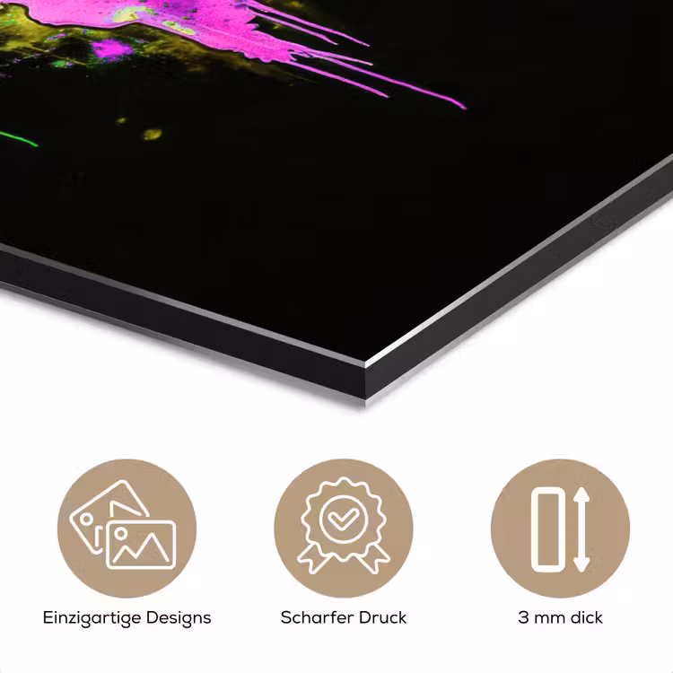 Wereldkaart - Neon - Groen - Roze aluminium wit klein -closeup_DE