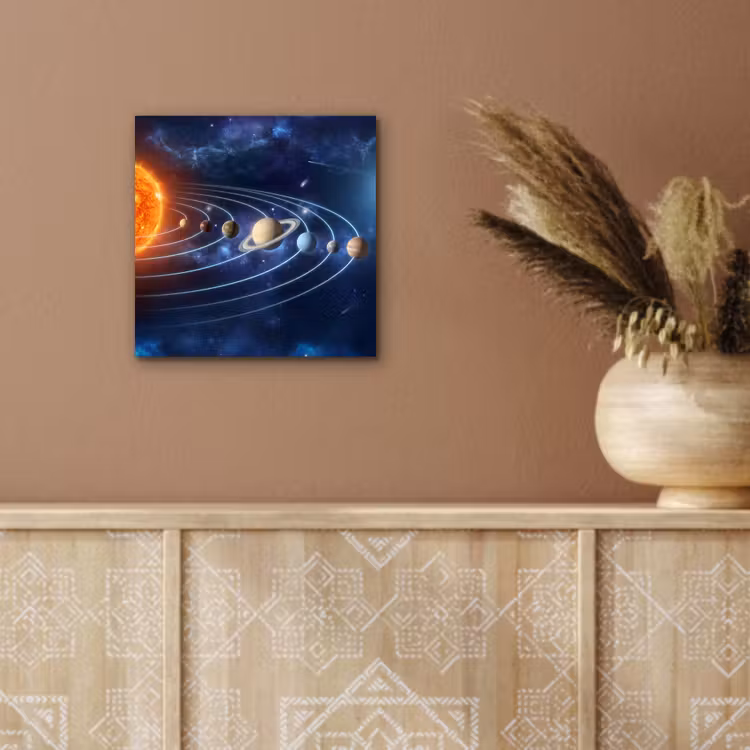 Ruimte - Zonnestelsel - Blauw aluminium wit klein -sfeer4