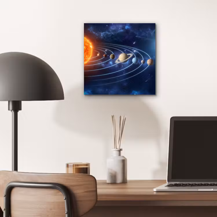Ruimte - Zonnestelsel - Blauw aluminium wit klein -sfeer5
