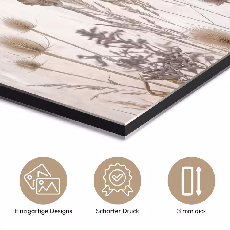 Weidebloemen - Design - Sepia aluminium wit klein -closeup_DE